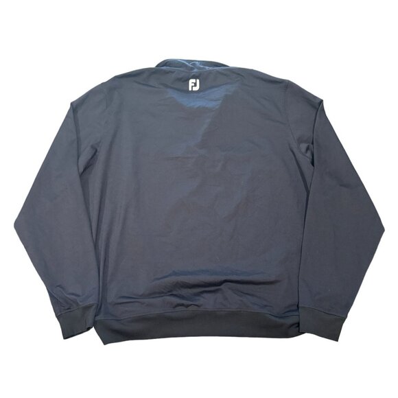 Footjoy FJ 1/2 Half Zip Pullover Mens Size XL Performance Golf Stretch Black |K1 - Picture 2 of 5